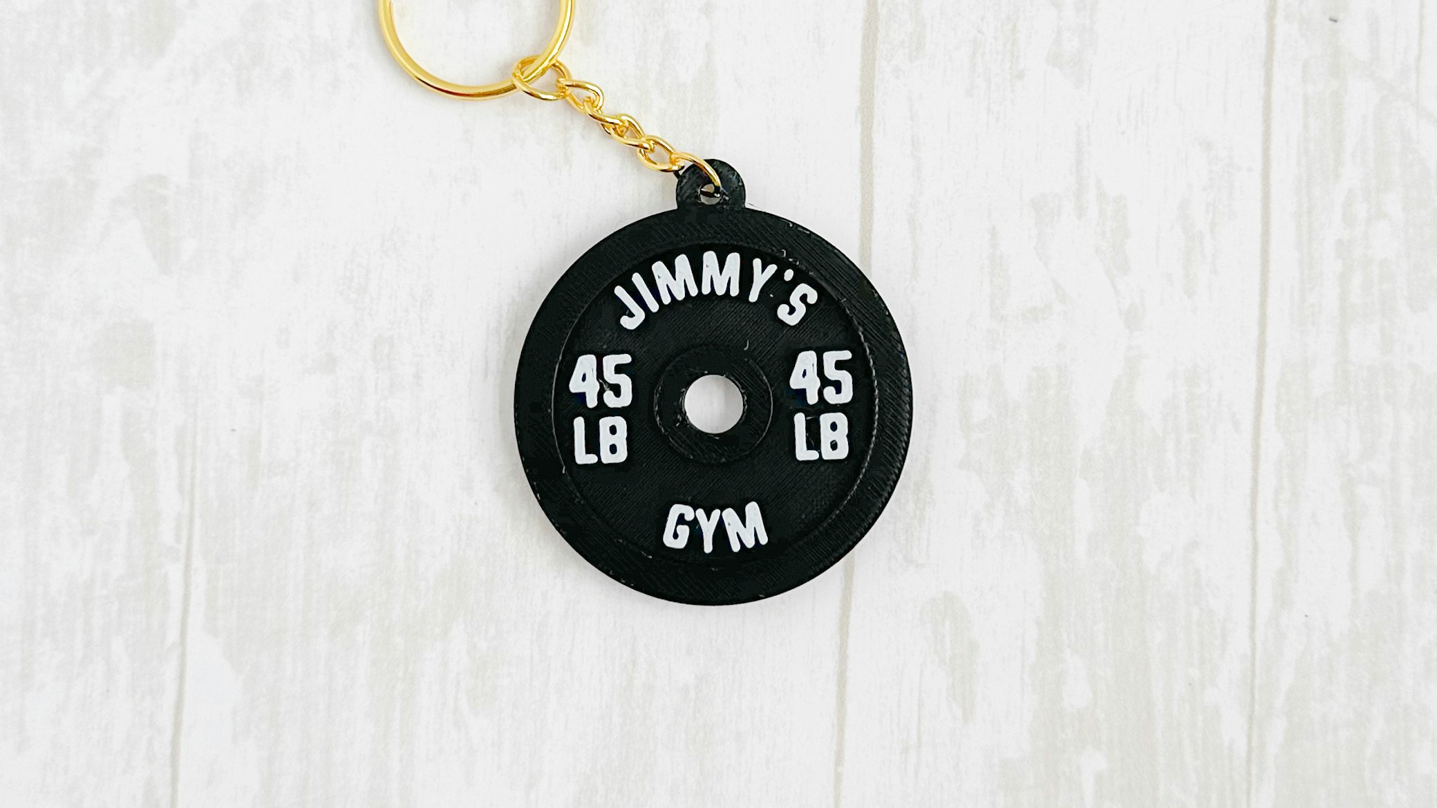 Gym Weight Plate Keychain 3D Print