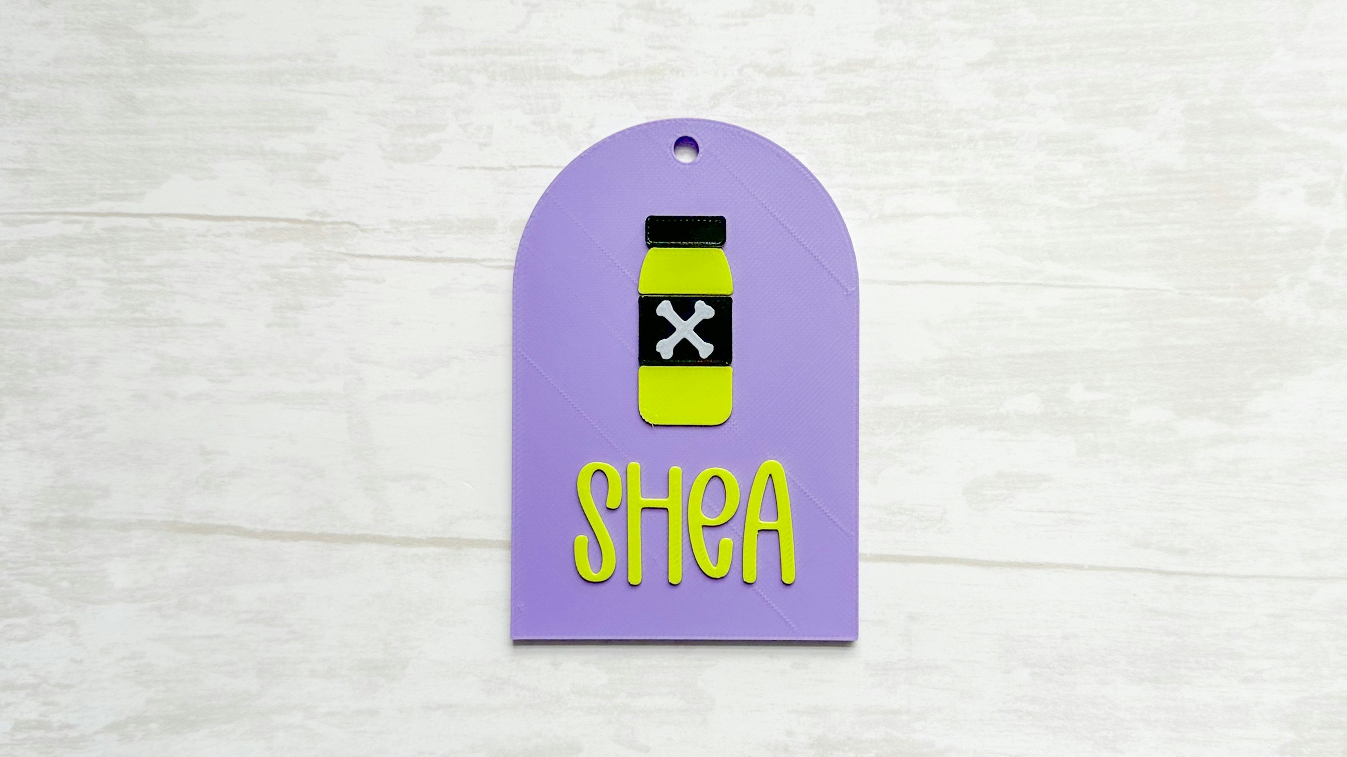Halloween Poison Tag 3D Print