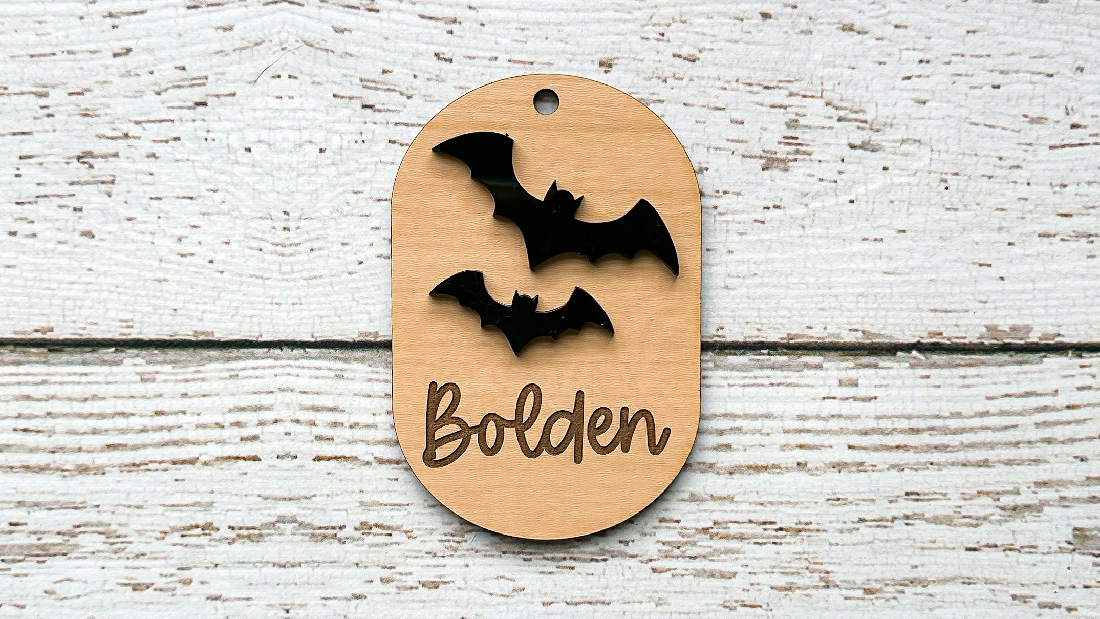 Halloween Bat Bag Tag