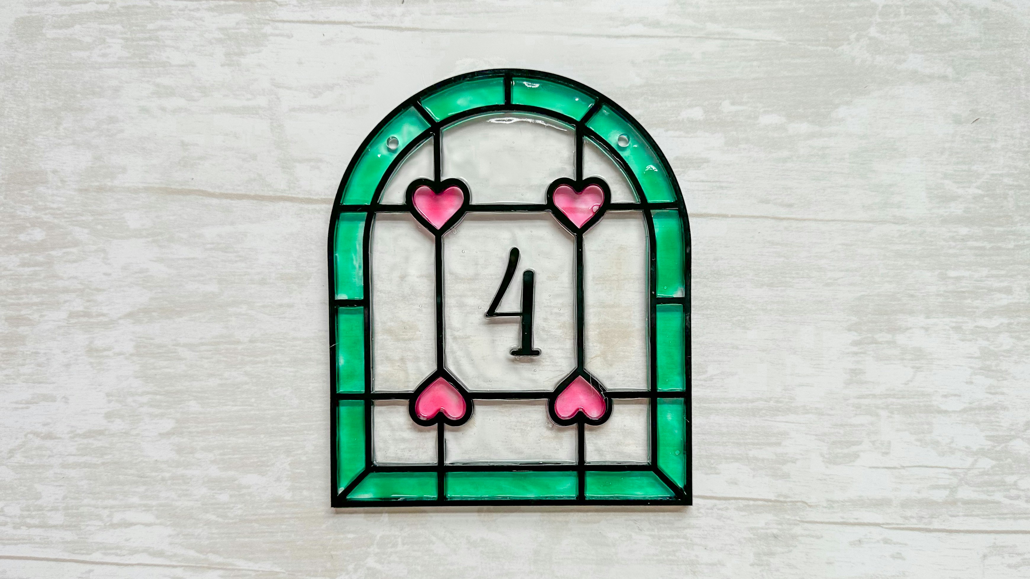 Stained Glass Table Numbers