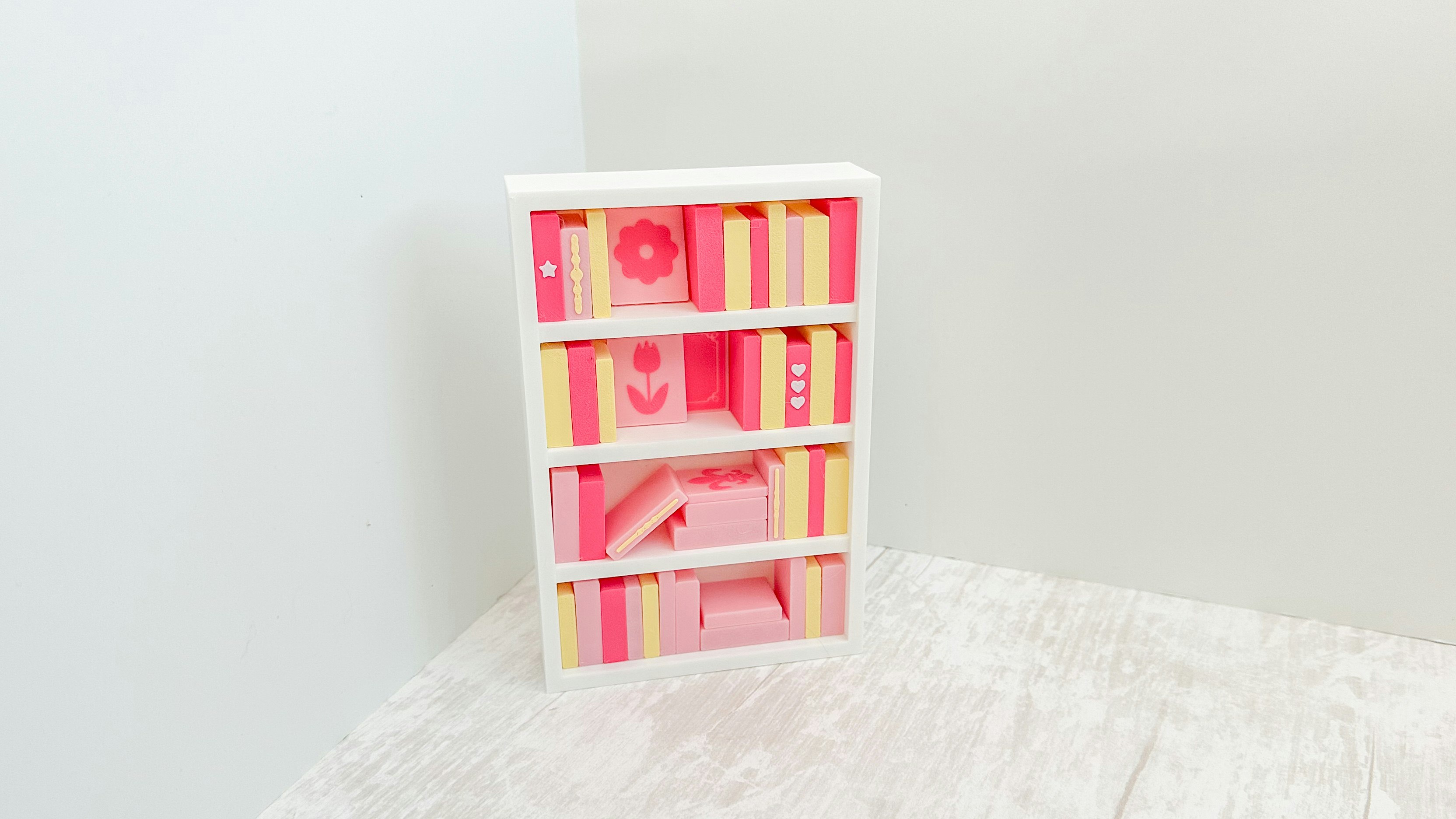 Mini book Shelf with Books 3D Print