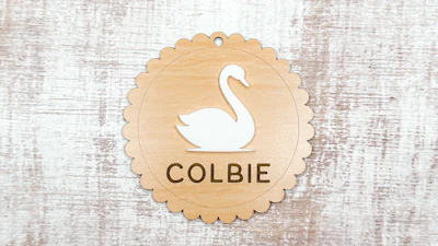 Swan Baby Shower Tag