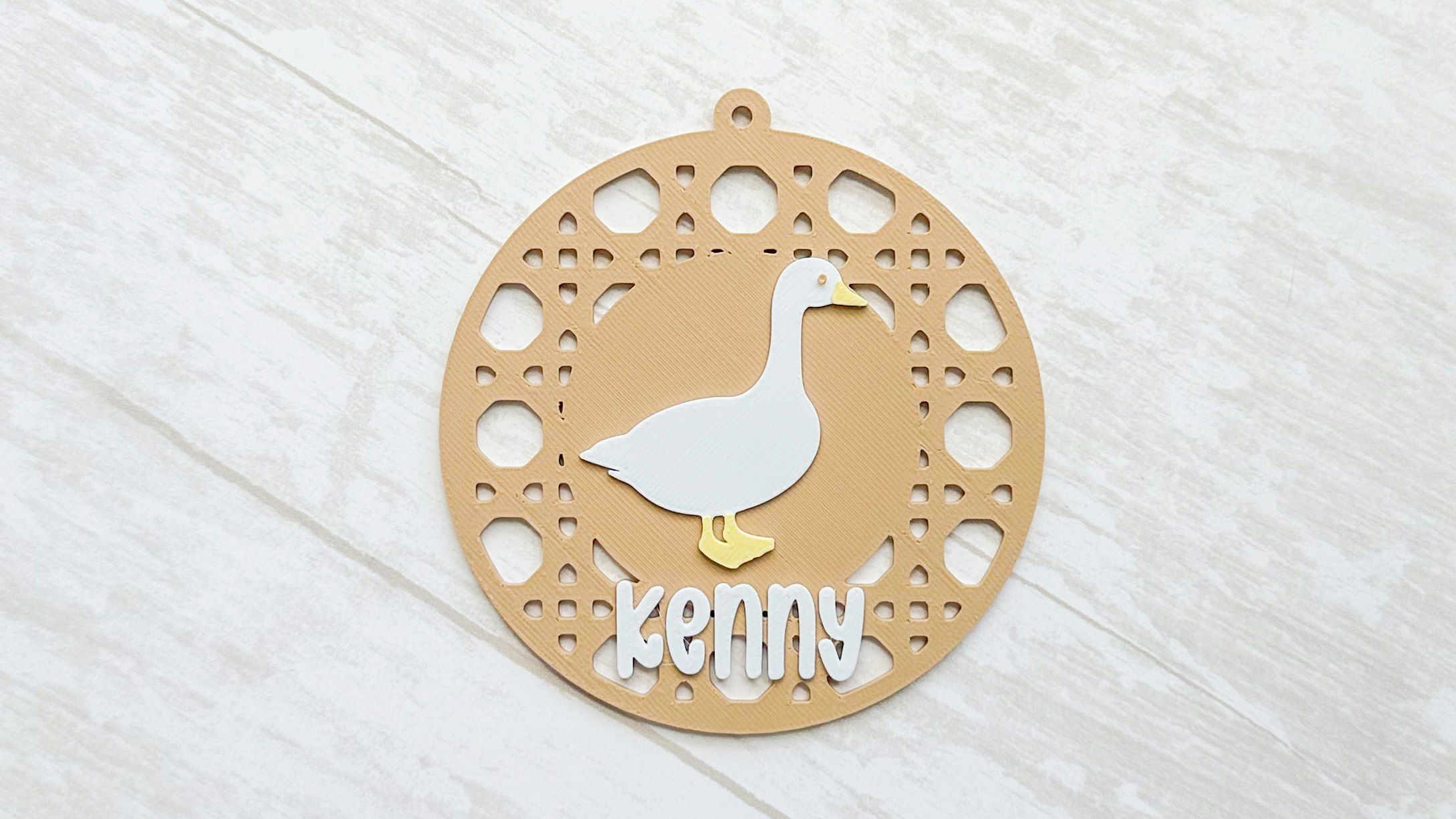 Rattan Goose Name Plate 3D Print