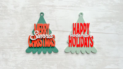 Layered Christmas Tree Holiday Ornament