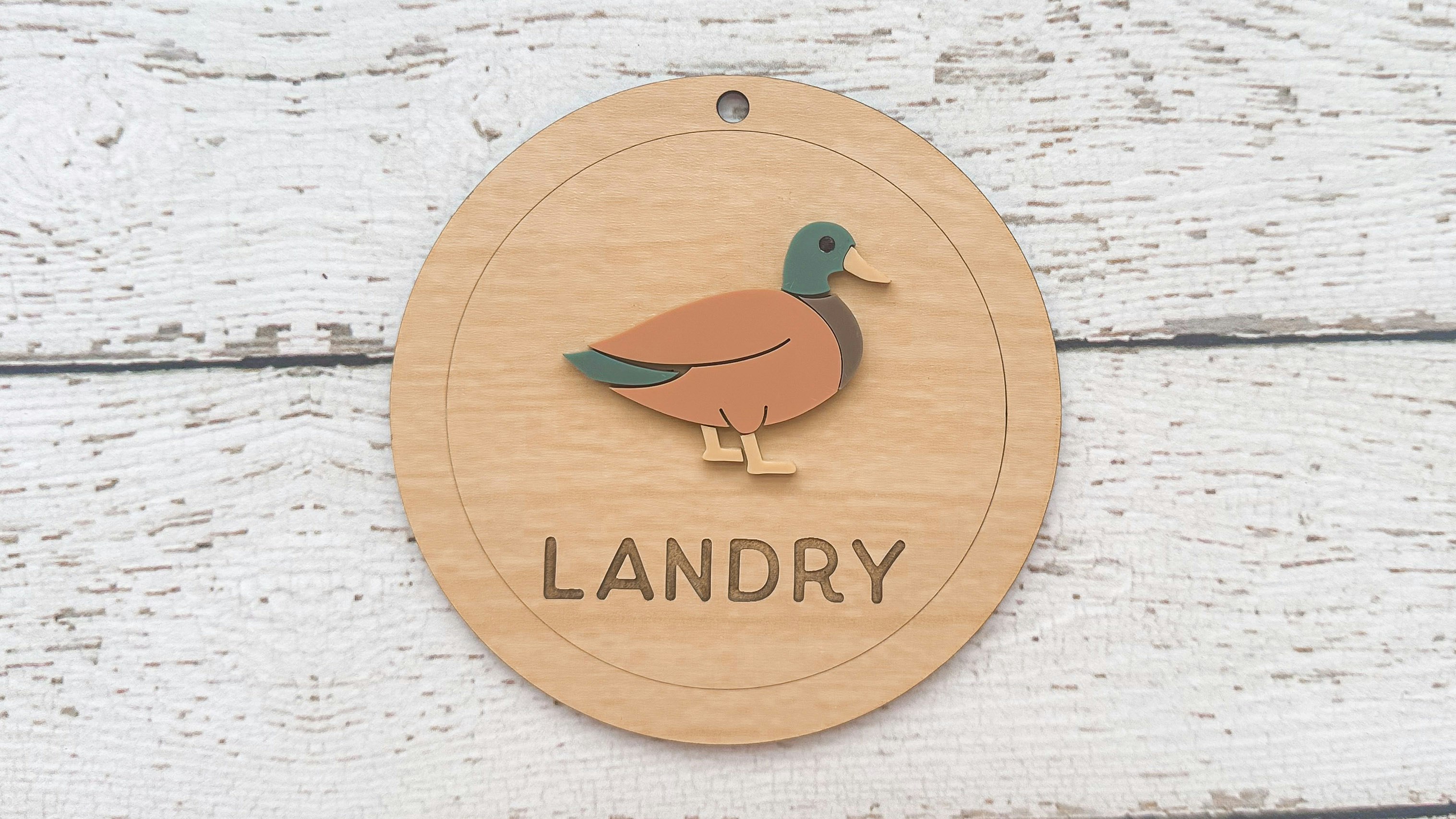 Mallard Duck Baby Shower Tag