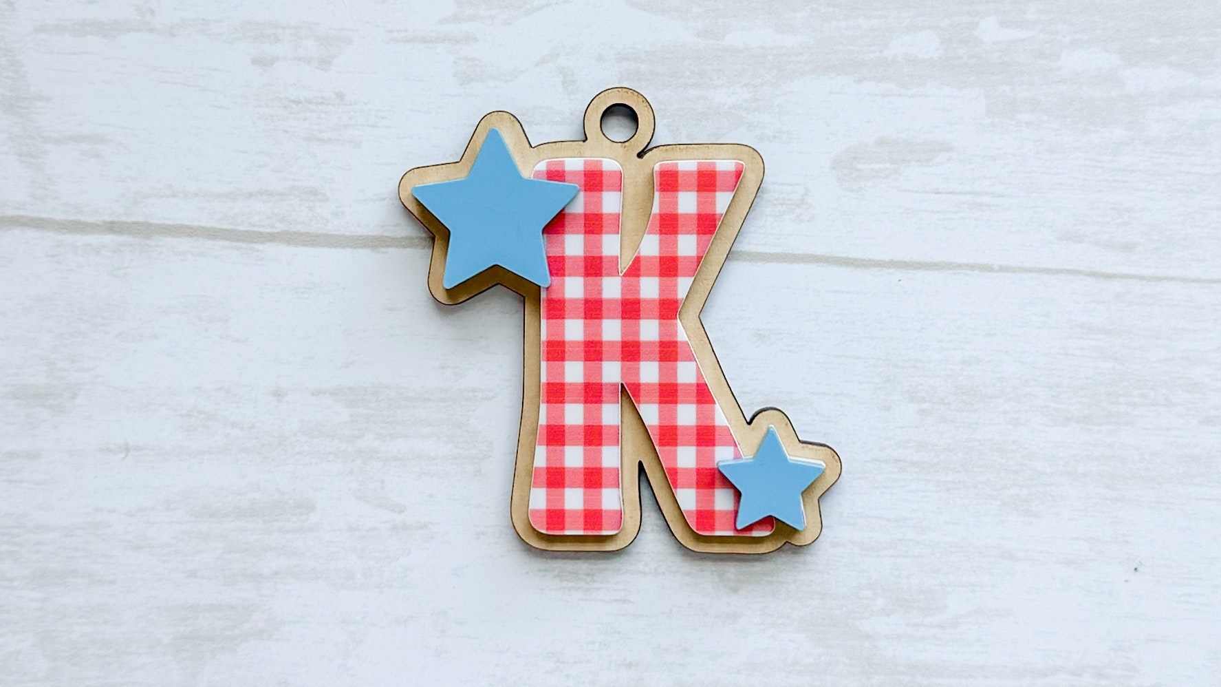 Star Initial Keychain