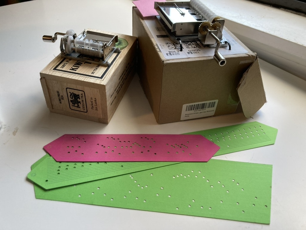 Music box punchcards
