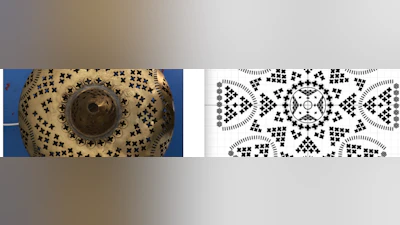 Pattern study: Brass lamp