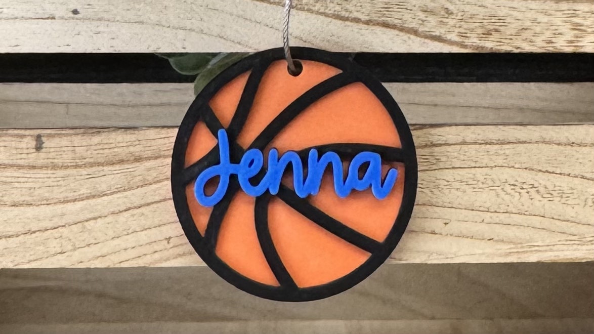 Basketball Bag Tag (3D Print)