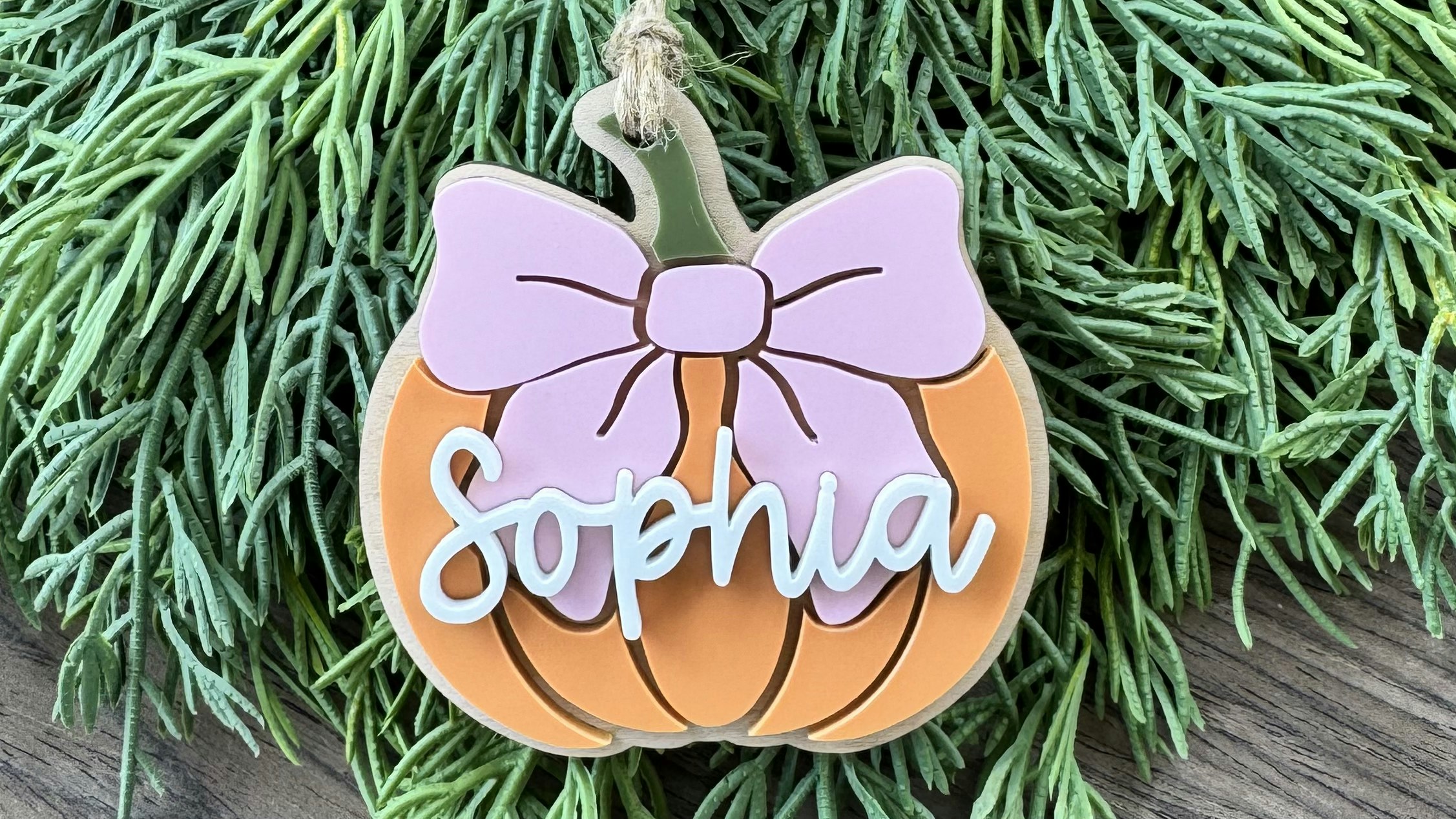 Pumpkin Bow Gift Tag