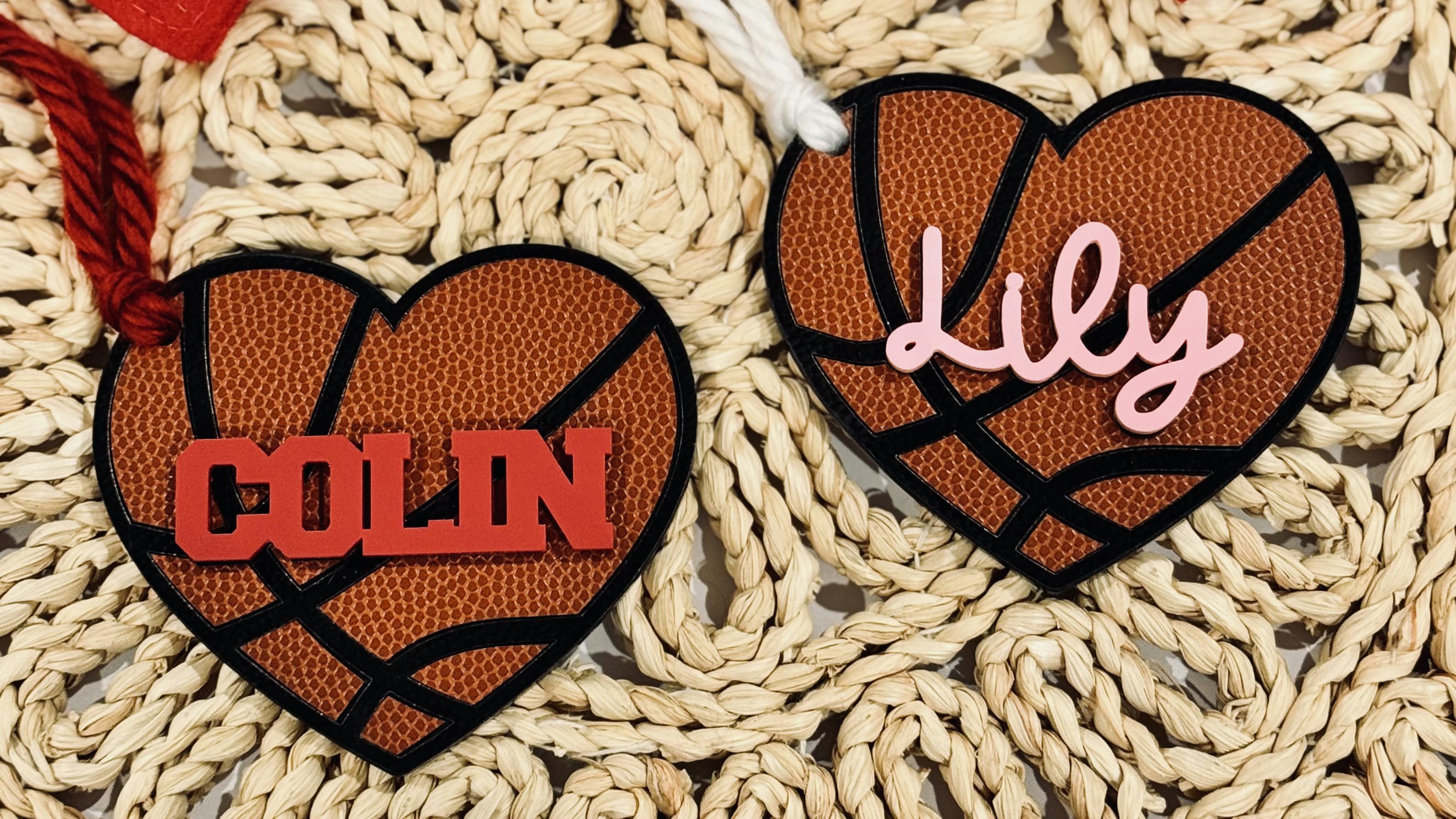 Basketball Heart Gift Tag