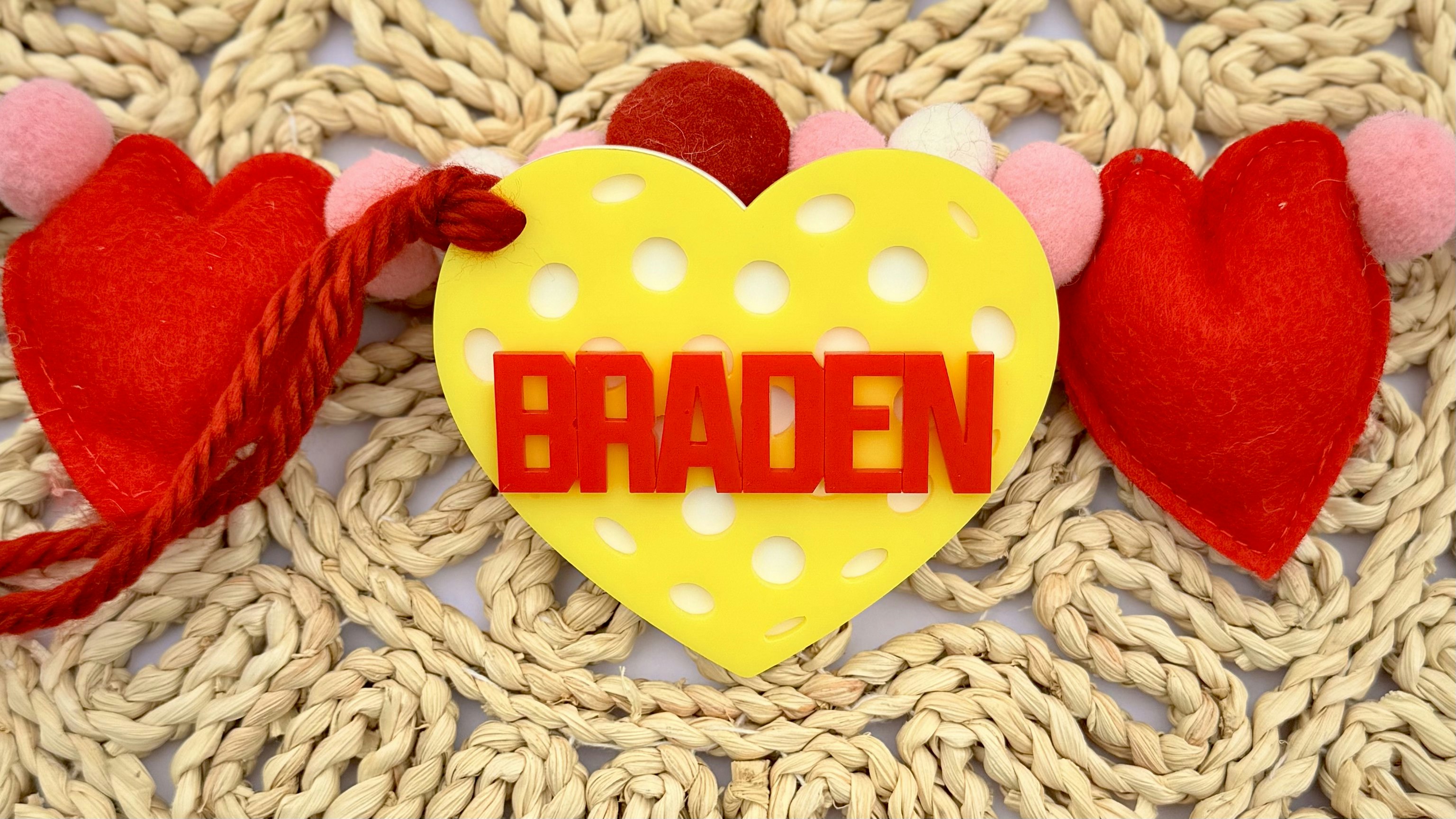 Pickleball Heart Gift Tag