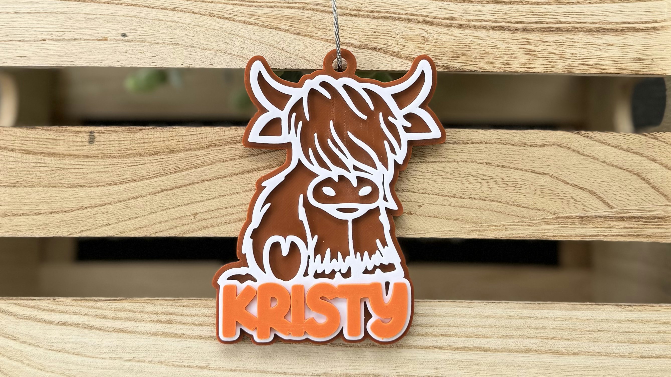 Highland Cow Gift Tag/Ornament (3D Print)