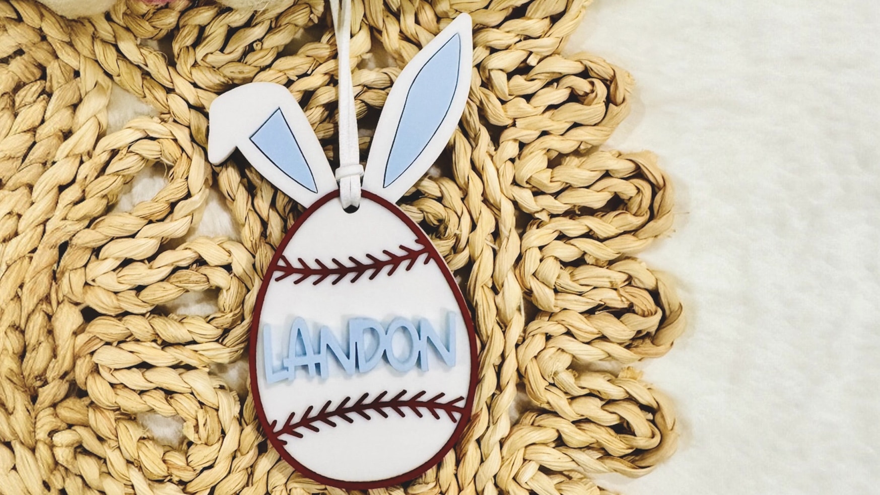 Baseball Bunny Gift Tag
