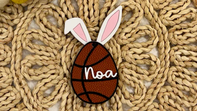 Basketball Bunny Gift Tag