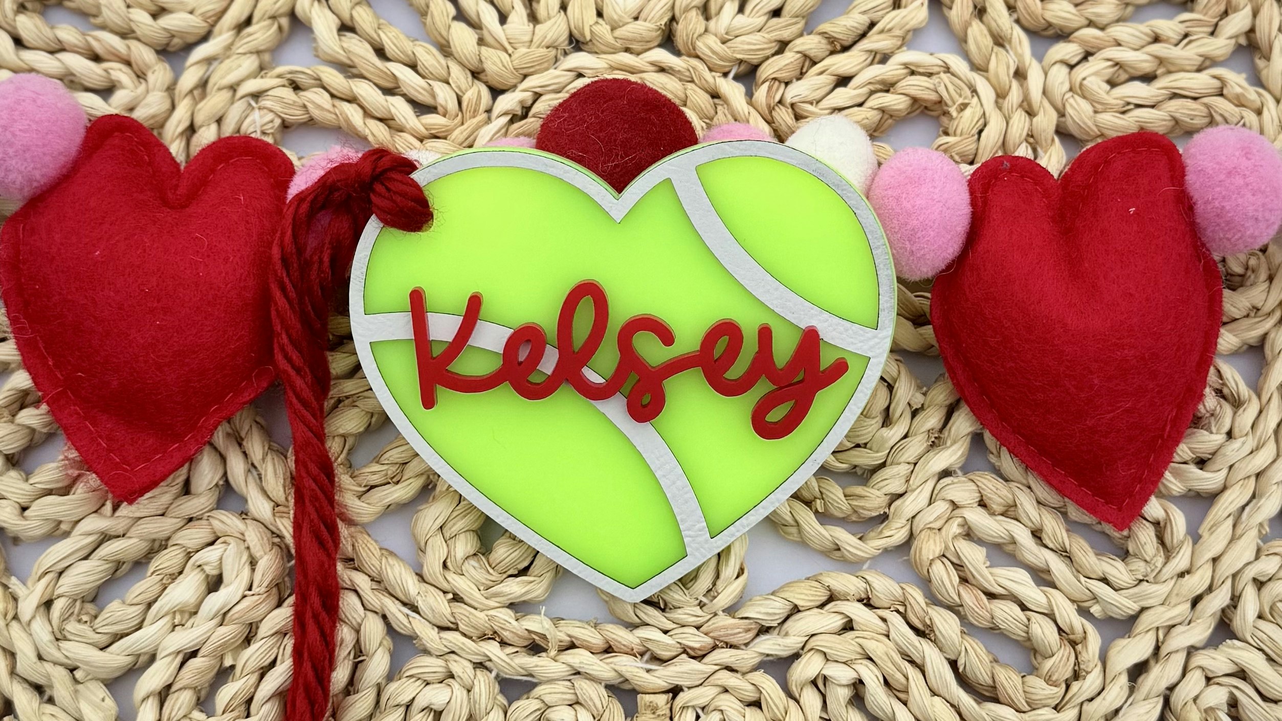 Tennis Heart Gift Tag
