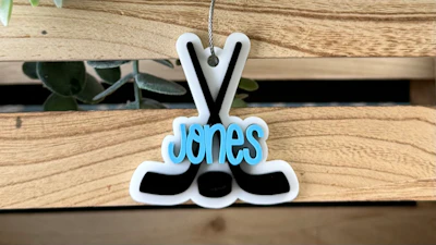 Ice Hockey Sticks Bag Tag