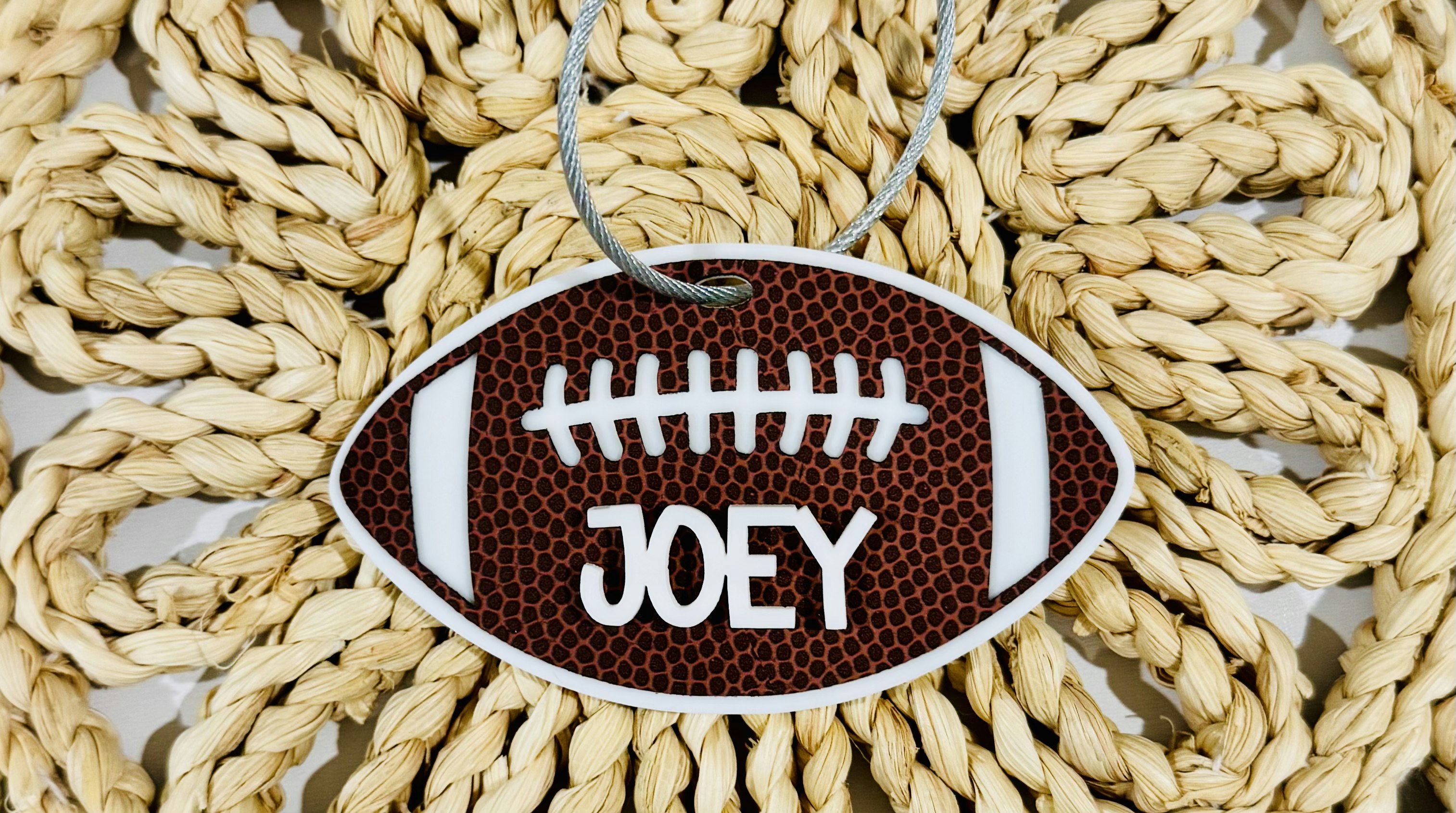 Leatherette Football Bag Tag