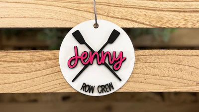 Row Crew Circle Bag Tag