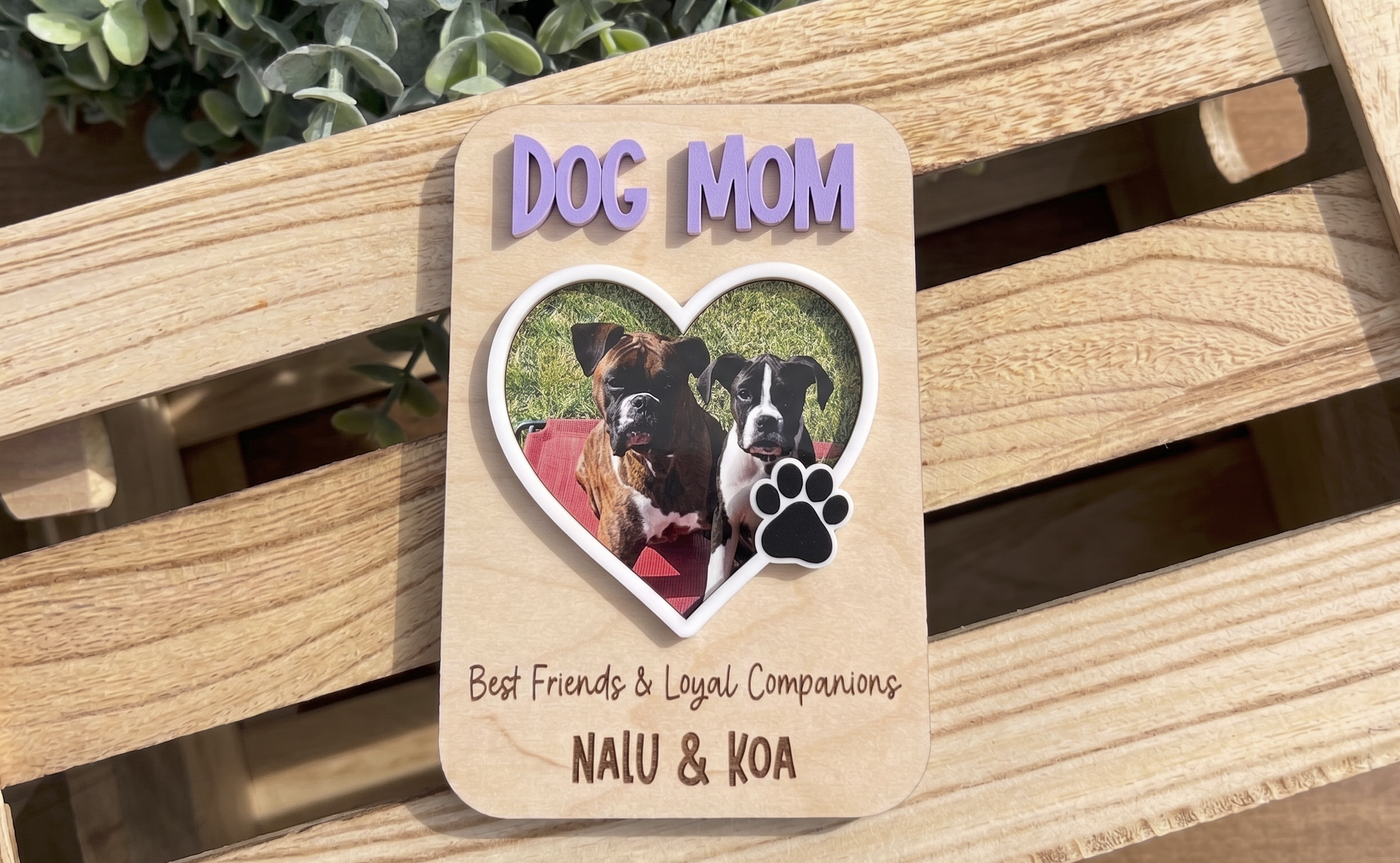 Dog/Cat Mom Photo Fridge Magnet