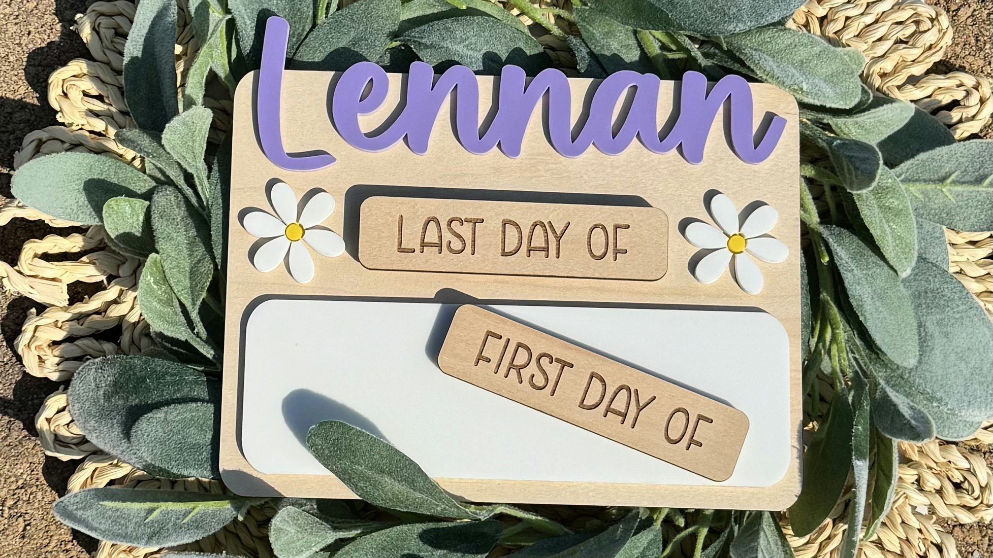 Flower First/Last Day Sign
