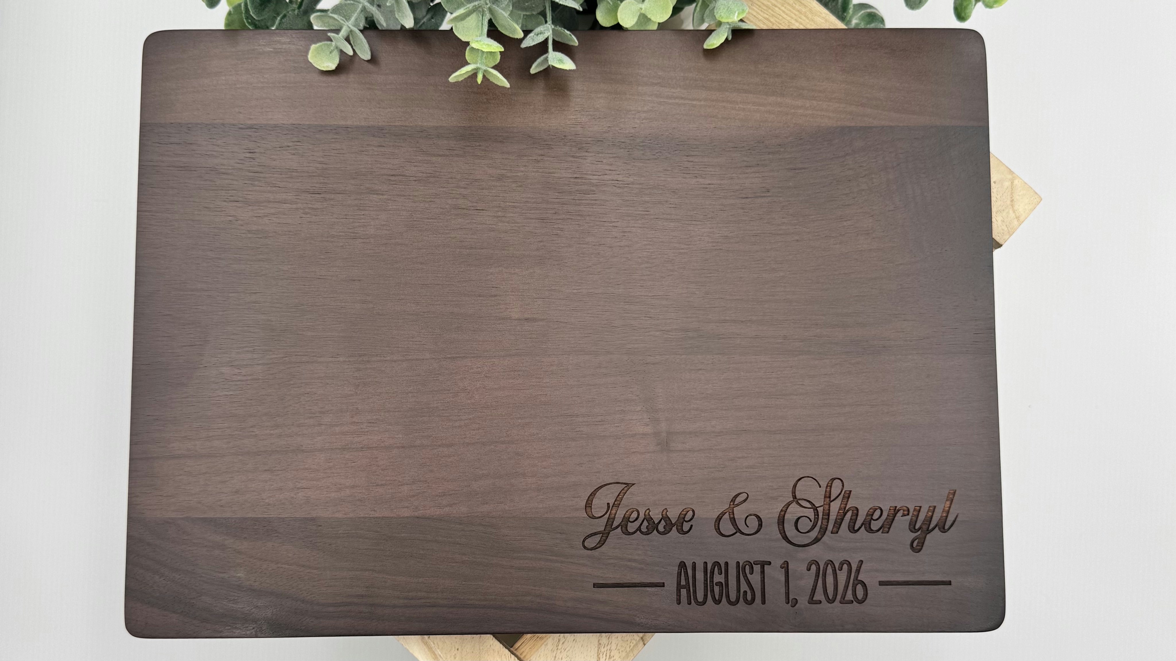 Couples Cutting Board Template