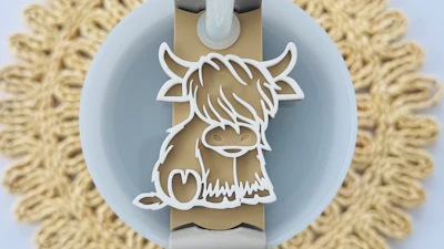 Highland Cow Tumbler Topper