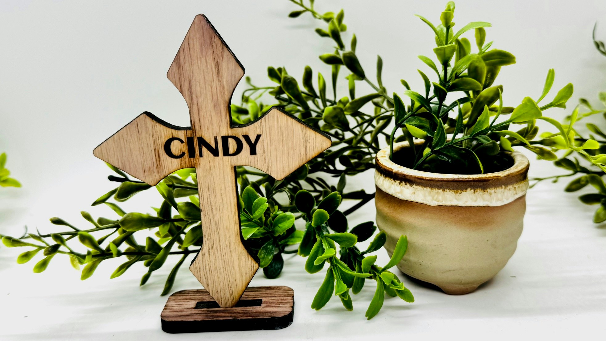 Easter Cross Engrave Name Stands