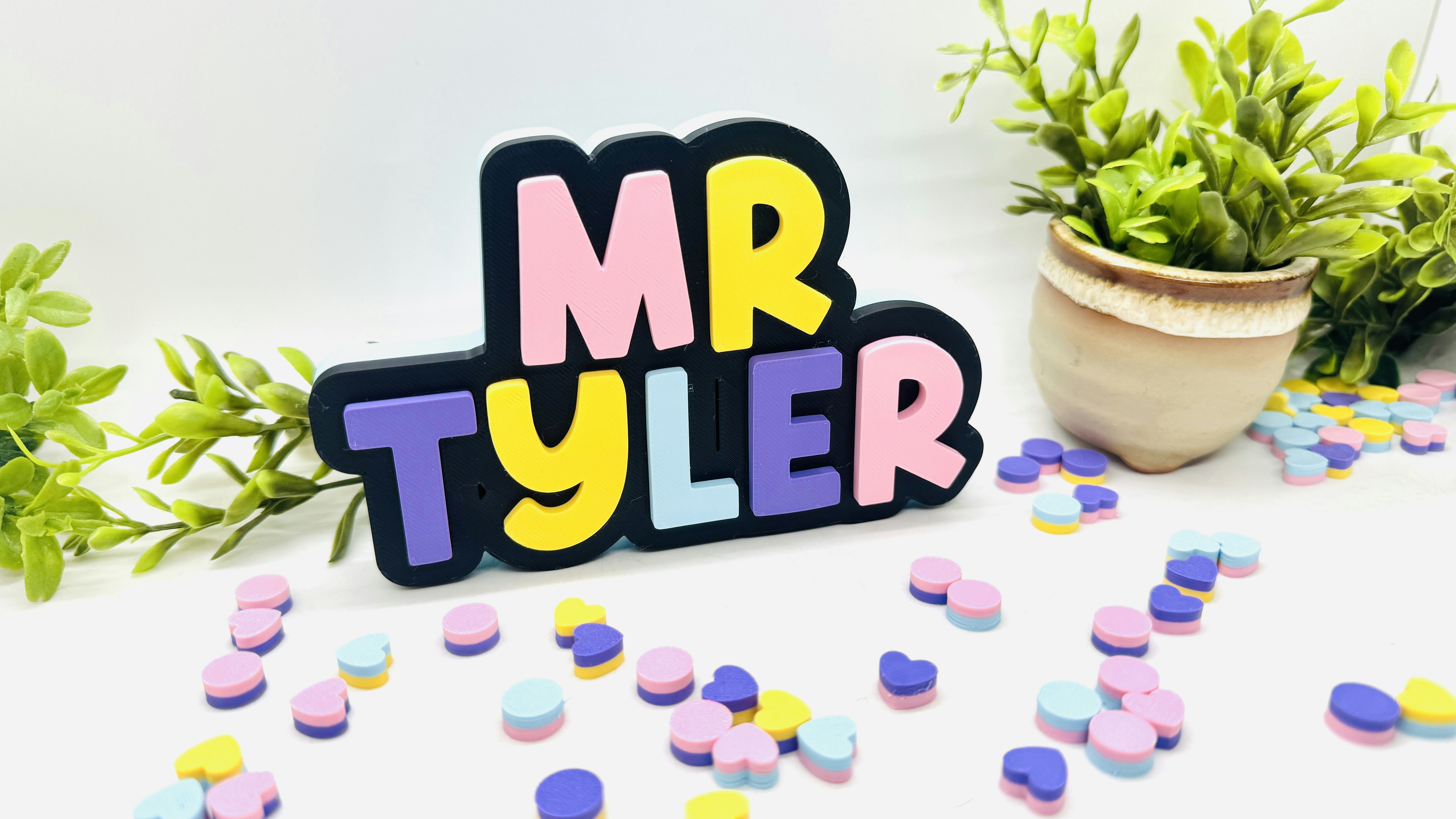 Stand Up Desk Name - 3D Print