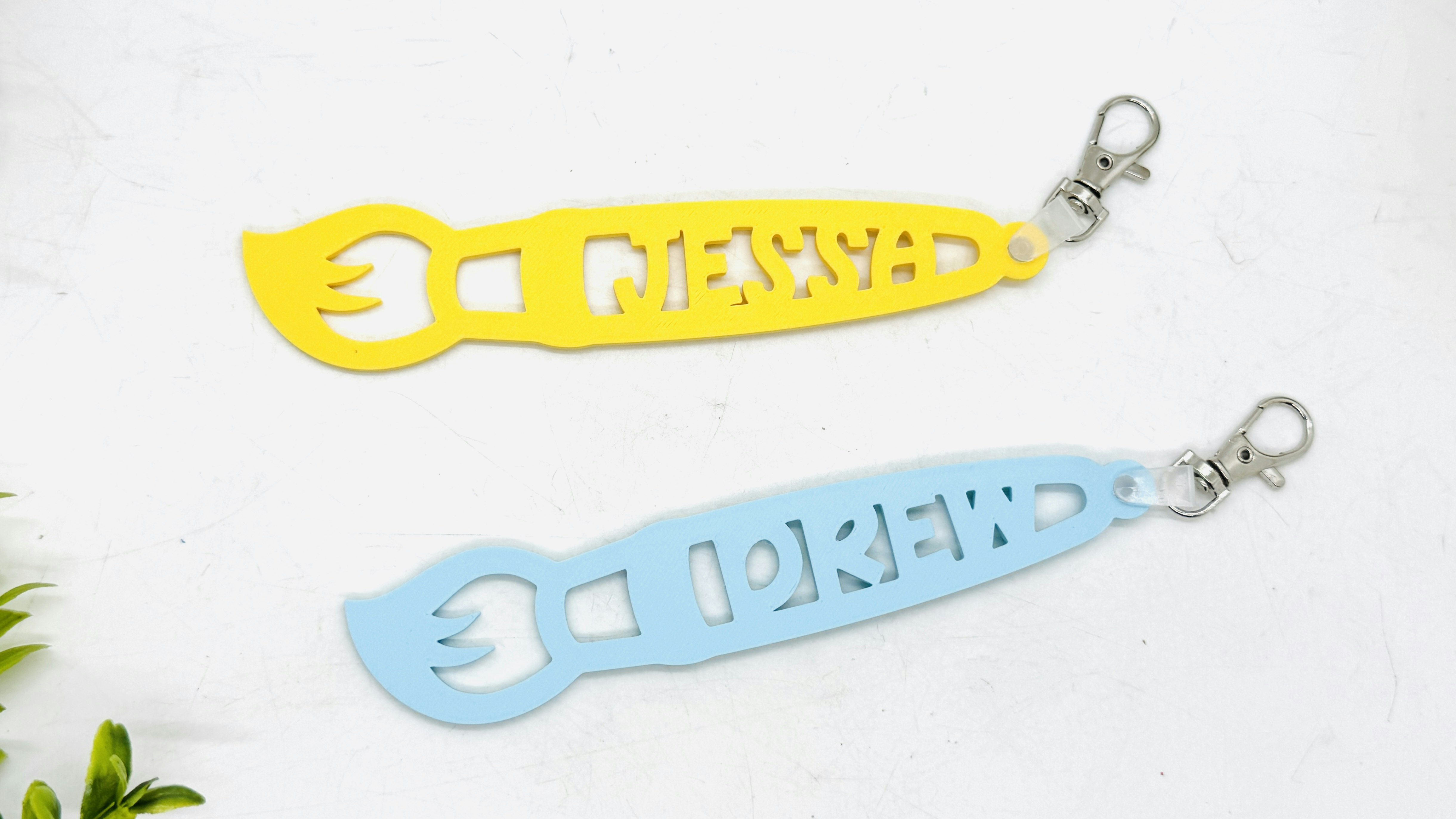Paint Brush Name Keychain Bag Tag - Bulk For 3D Print