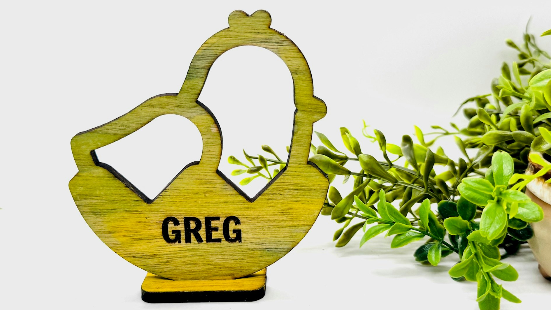 Easter Chick Engrave Name Stands
