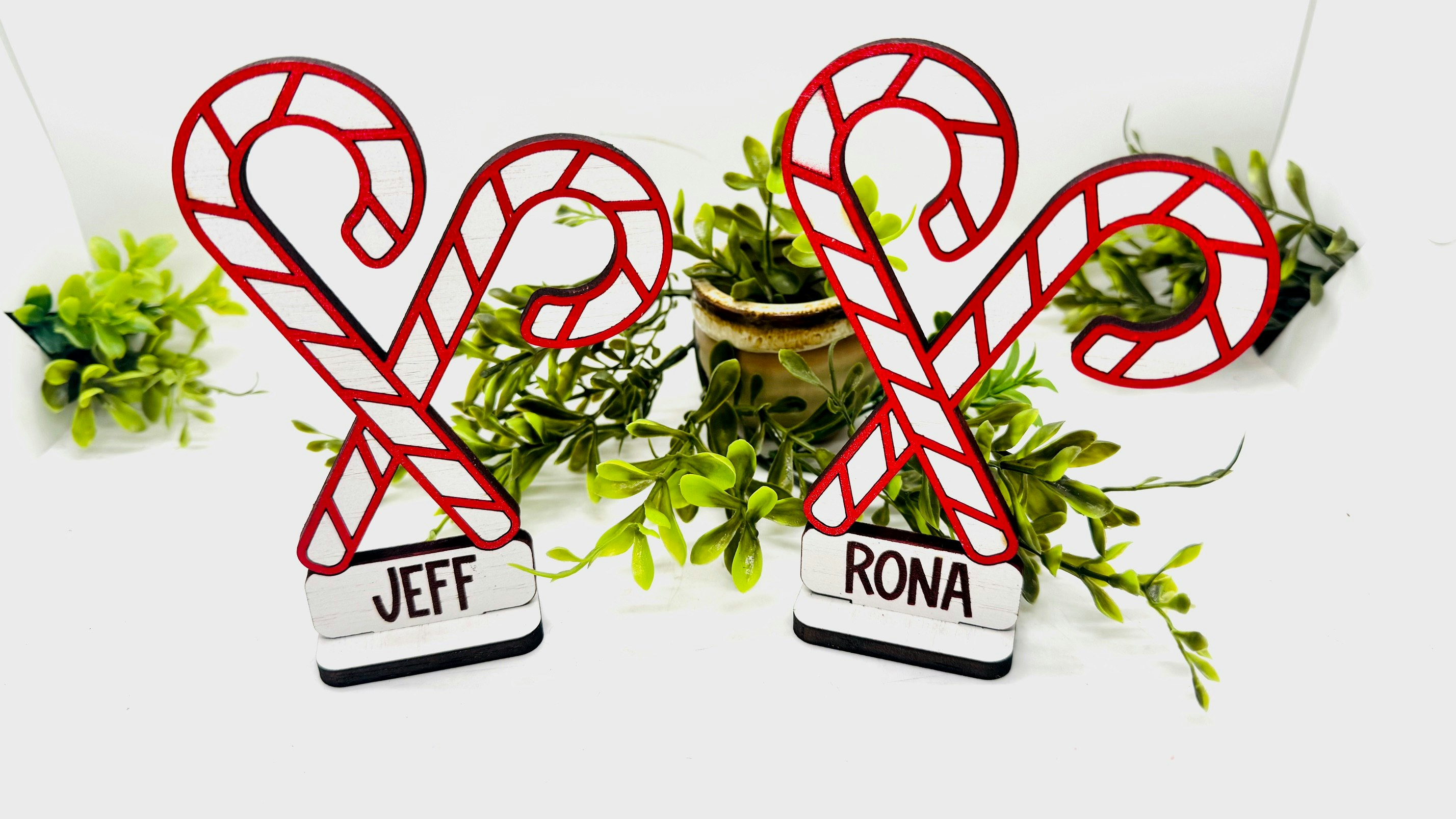 Candy Cane Name Stands