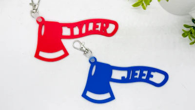 Tomahawk Axe Keychain Bag Tag - Bulk For 3D Print