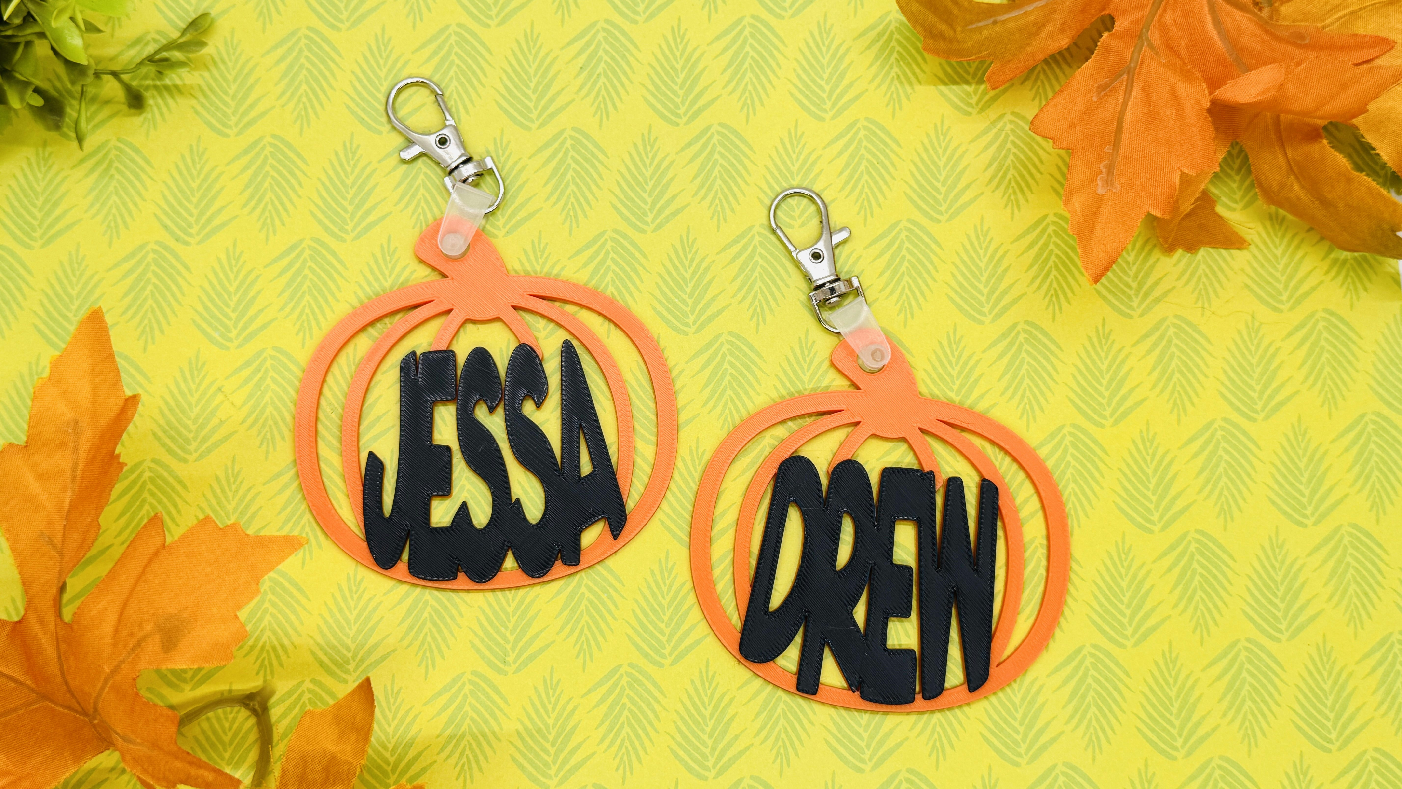 Pumpkin Tags Bulk 3D Print