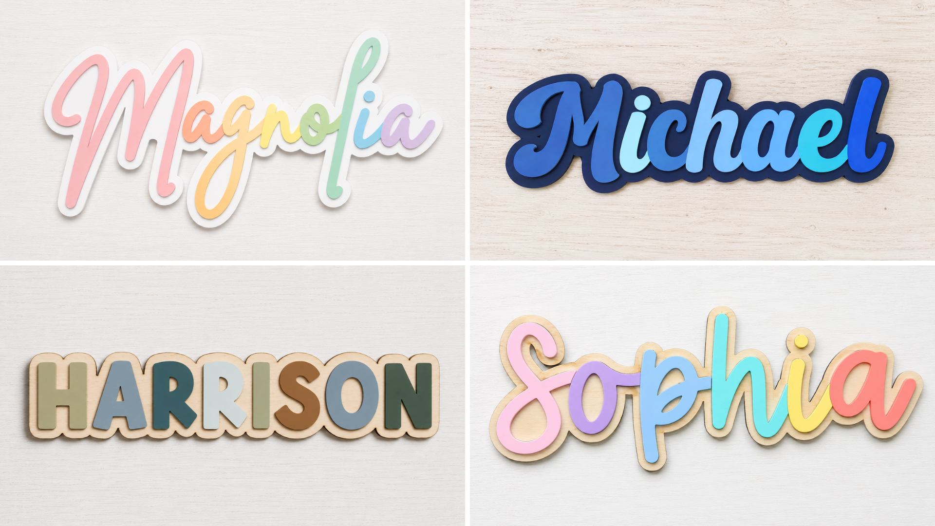 Rainbow Double Layer Single Name