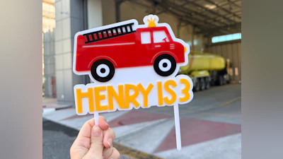 Fire Engine Cake Topper