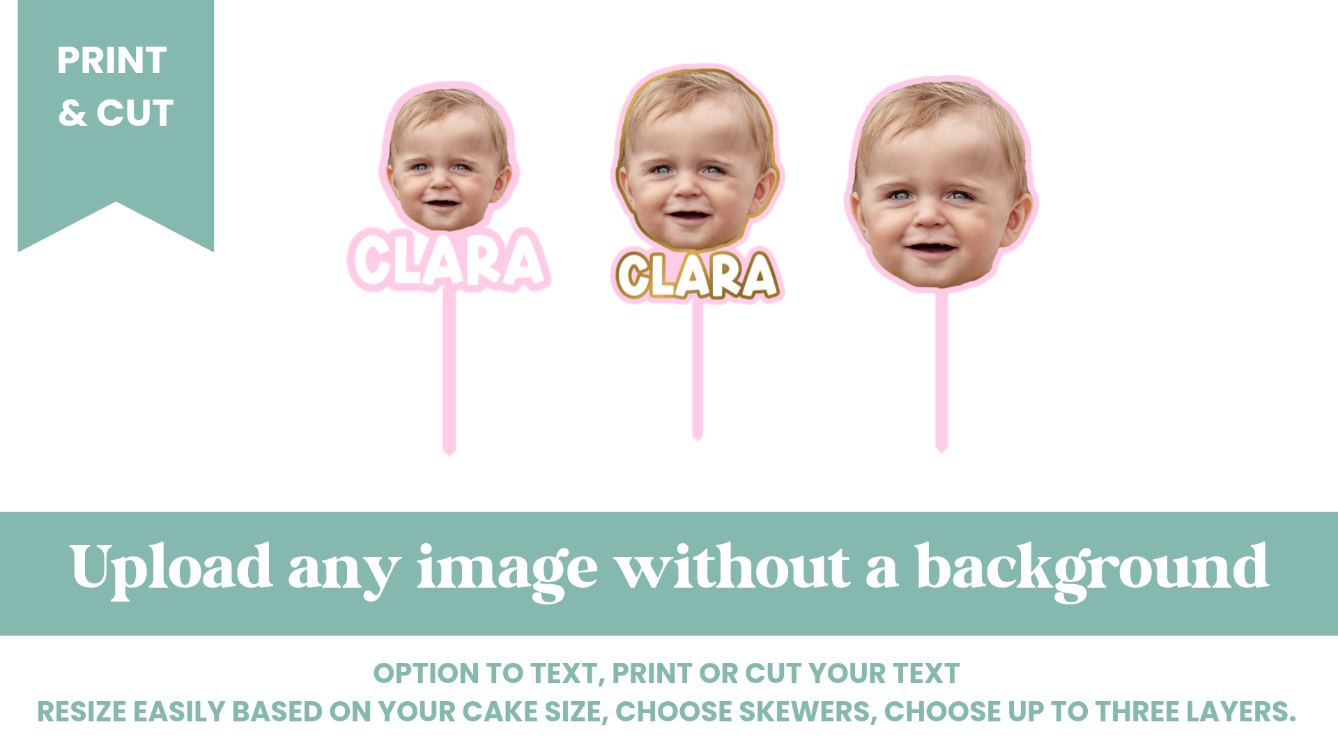 Image Upload Cake Topper