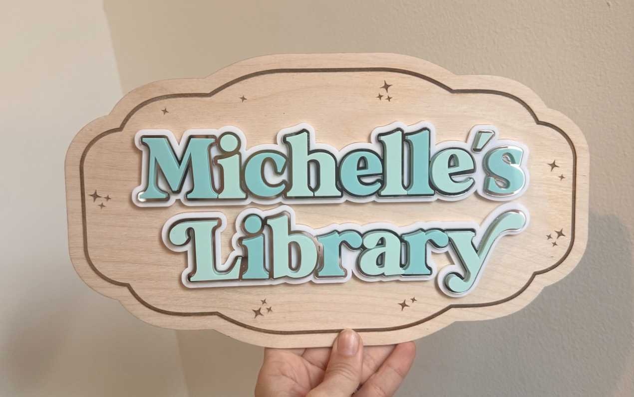 Personalised Library Sign