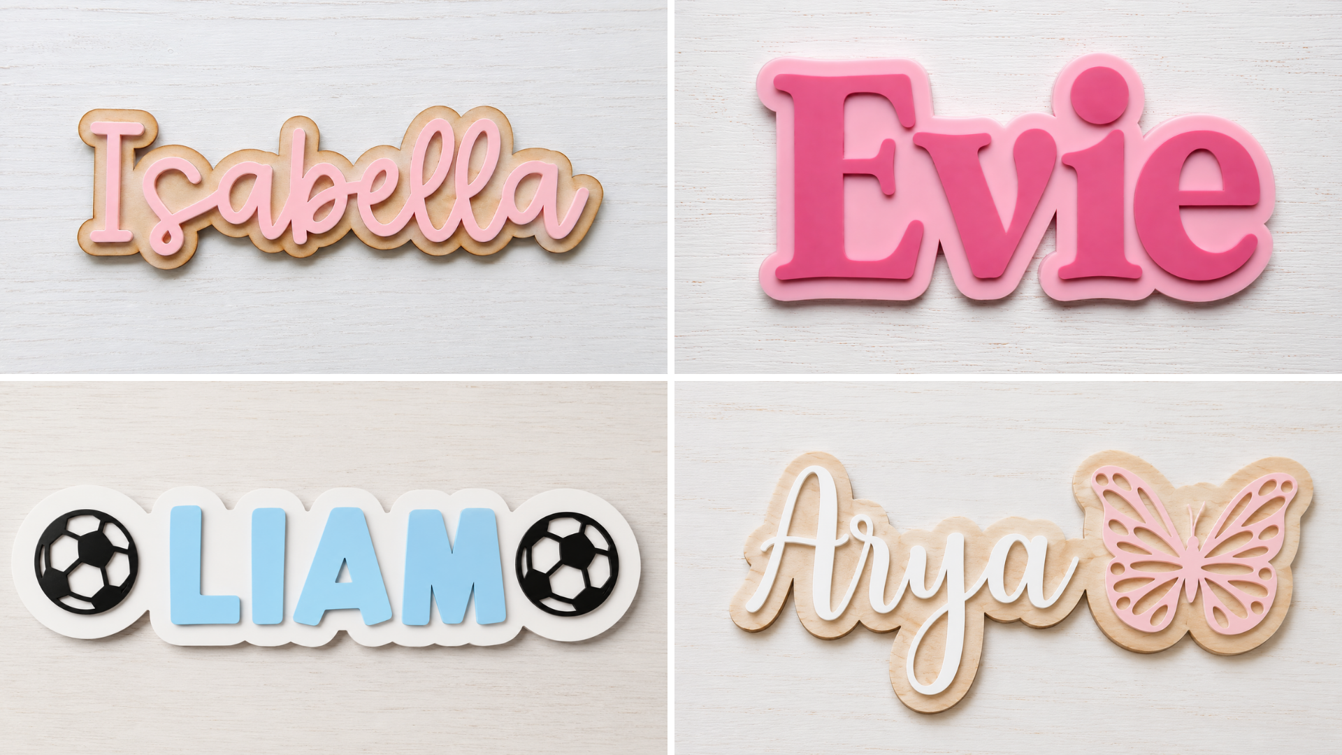 Double Layer Single Name Wall Sign