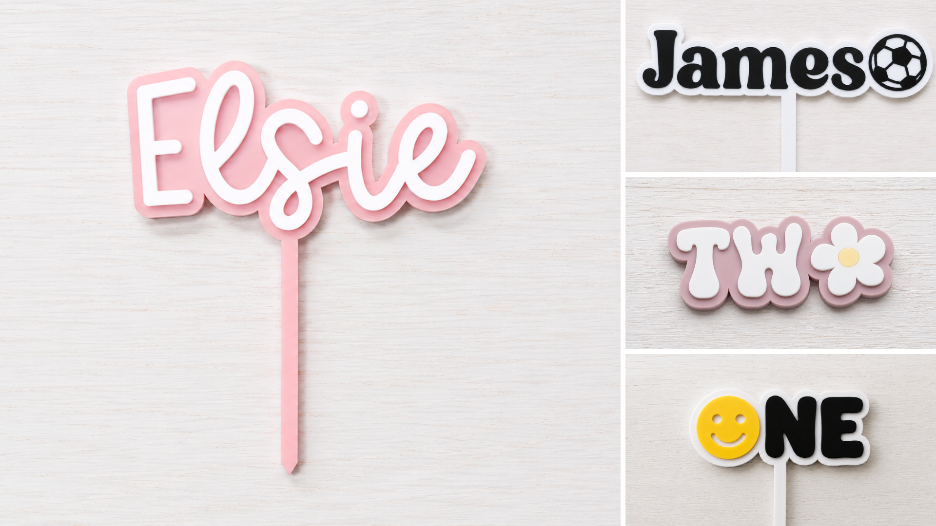 Double Layer Cake Topper or Charm