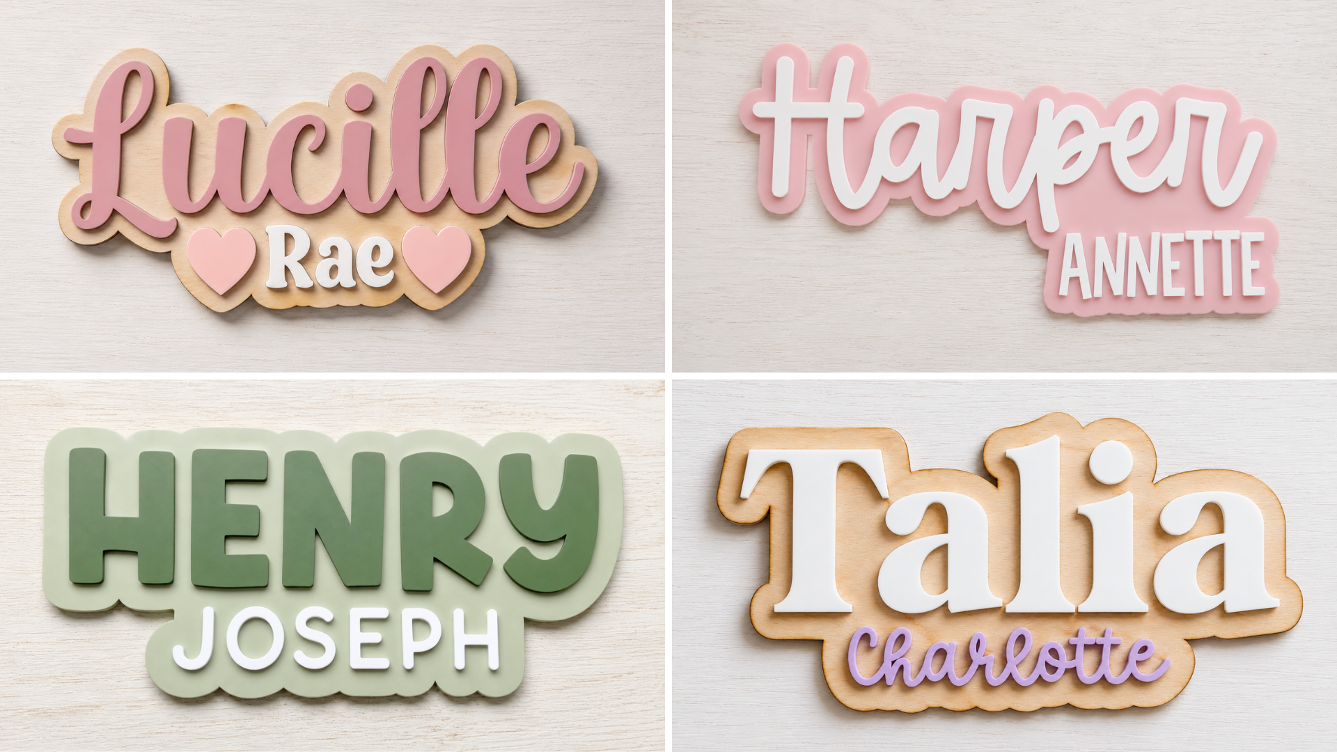Double Layer Name Sign