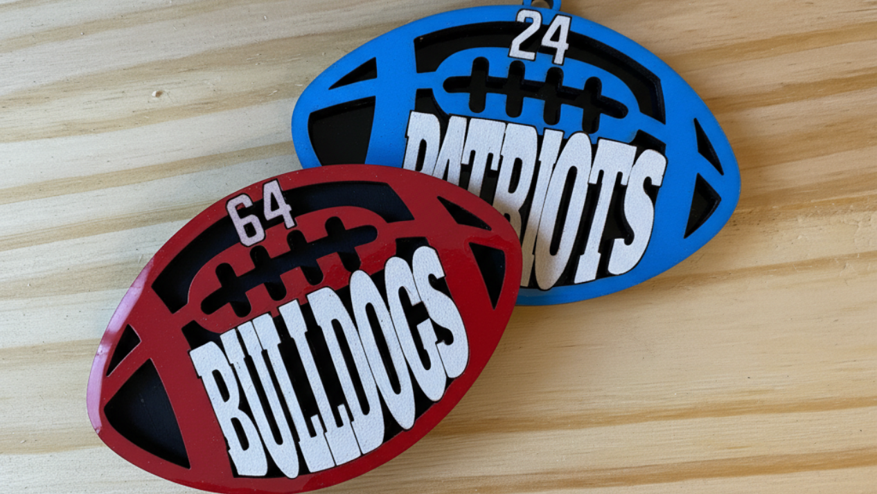 Football Team Name Ornament / Magnet