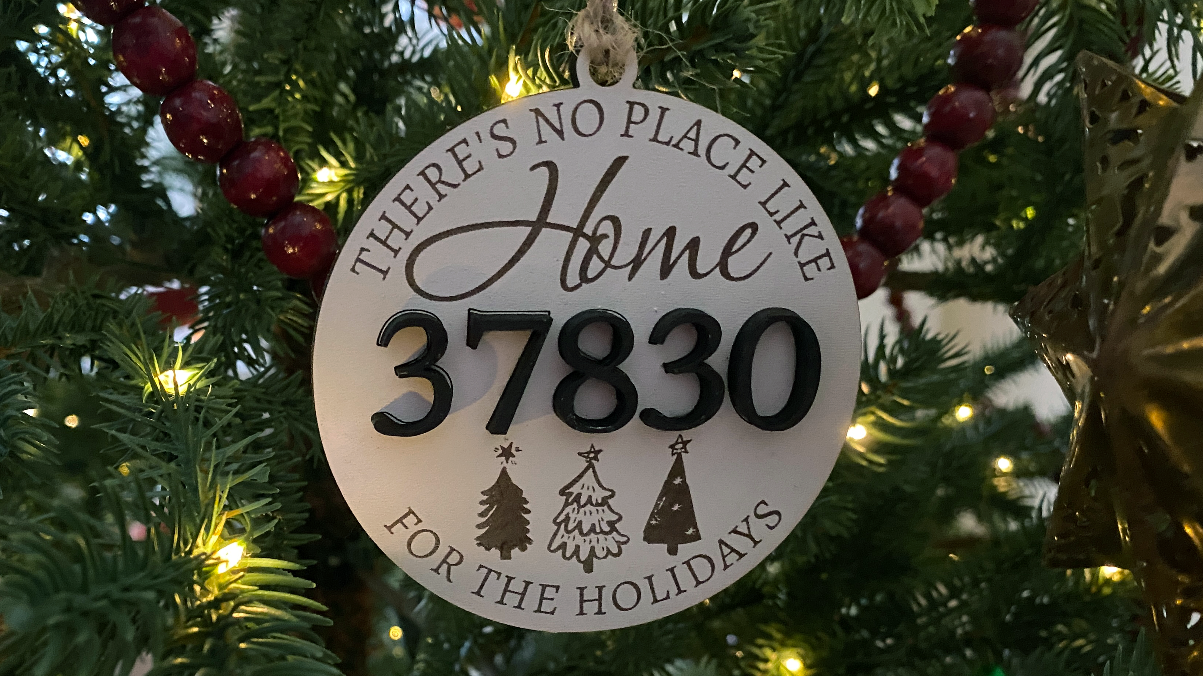 No Place Like Home Zipcode Ornament