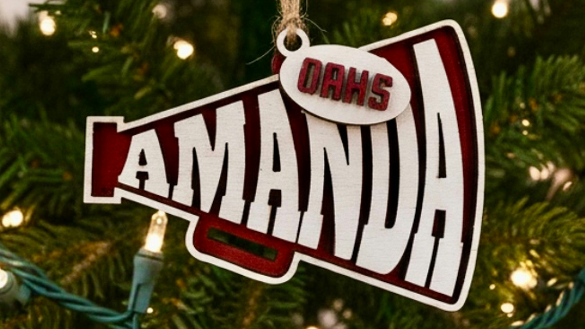 Cheer Megaphone Ornament/Bag Tag