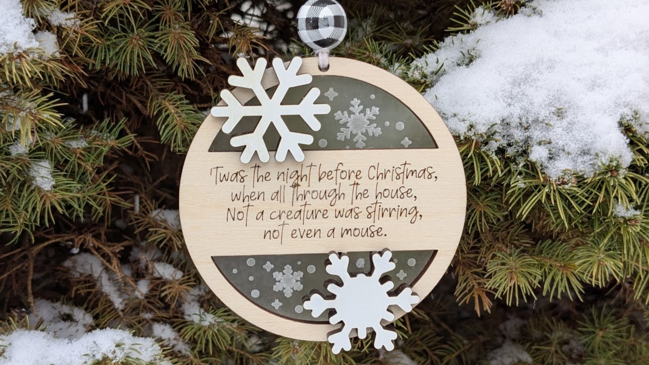 Snowflake Ornament with Large Blank