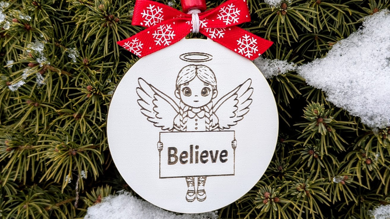 Angel with Sign Ornament