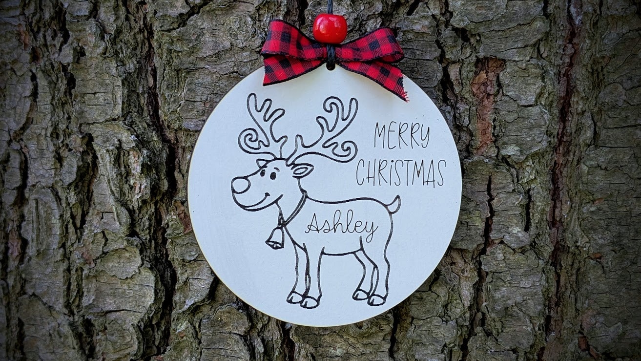 1-Layer Reindeer Ornament 