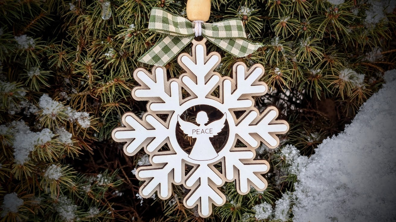 Snowflake with Angel Ornament