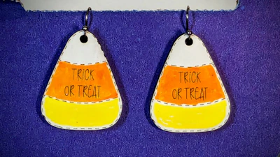 Candy Corn Earrings