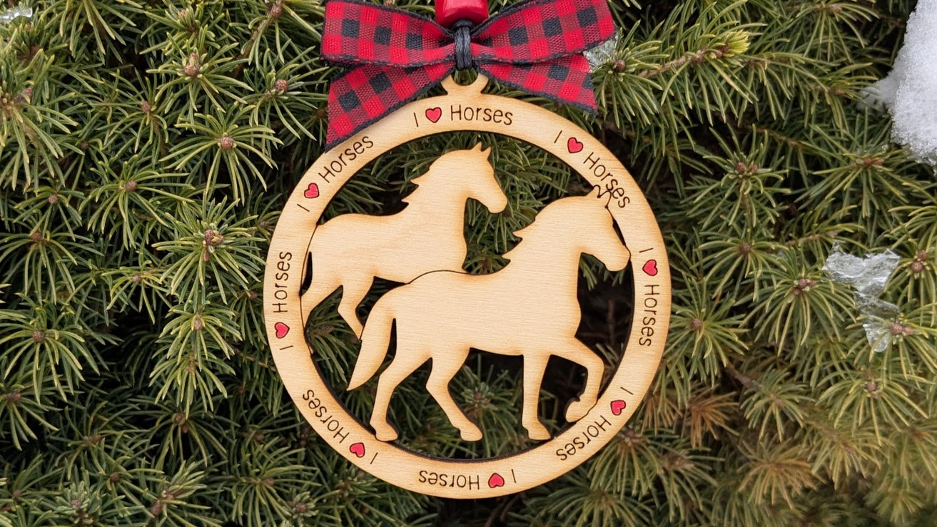 I Love Horses Ornament